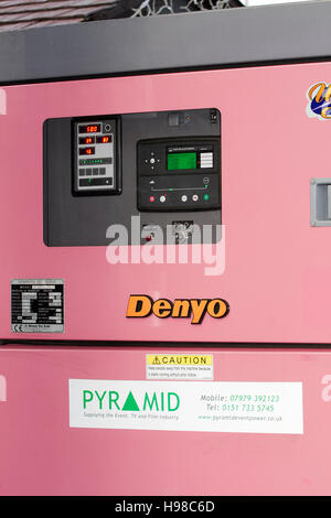 Auxiliary Diesel generator for exterior electric power supply Stock Photo