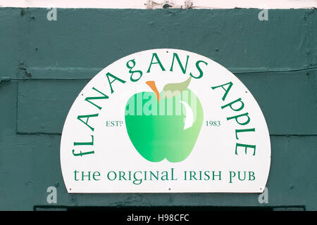 Old style hanging pub sign, Liverpool, Merseyside, UK Stock Photo