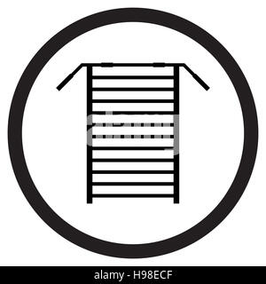 Sports stair icon black. Gymnastic swedish bar black silhouette, vector illustration Stock Photo