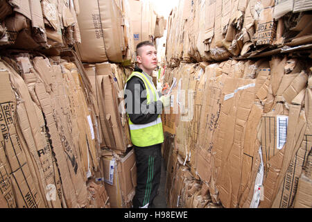 Recycling paper and doors Stock Photo