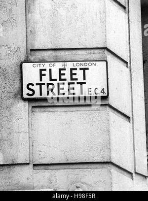 LONDON Fleet street former median Street with all major newspaper editors Stock Photo