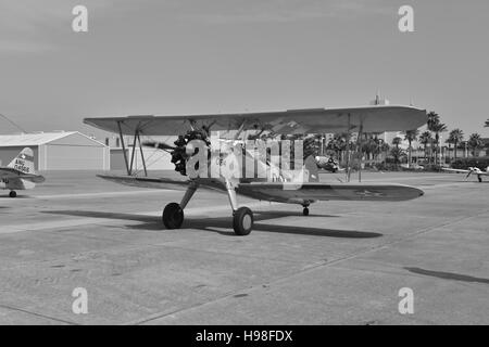 An American biplane trainer from the 1930's. Stock Photo