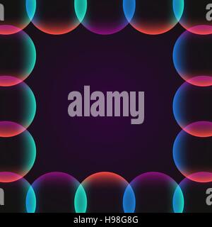 circle abstract vibrant border. Vector illustration, EPS 10 Stock Vector
