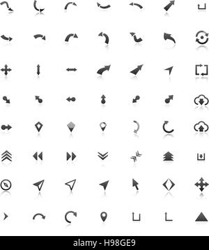 Arrow icon set. Vector illustration, EPS 10 Stock Vector