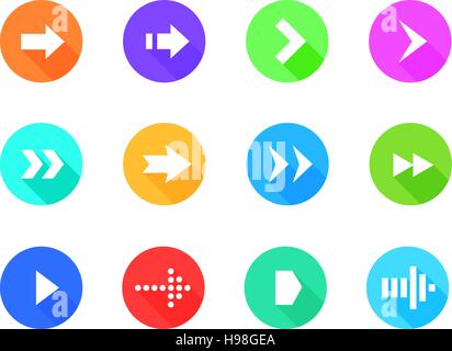 Arrow icons pack. Vector illustration, EPS 10 Stock Vector