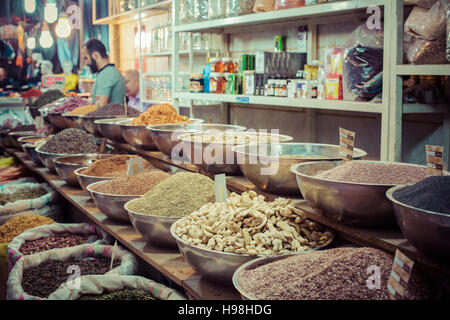 ISFAHAN, IRAN - OCTOBER 06, 2016: Traditional iranian market (Bazaar) Stock Photo