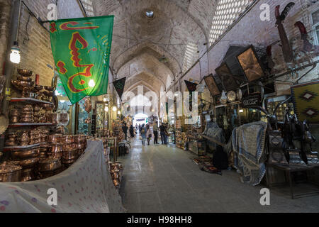 ISFAHAN, IRAN - OCTOBER 06, 2016: Traditional iranian market (Bazaar) Stock Photo