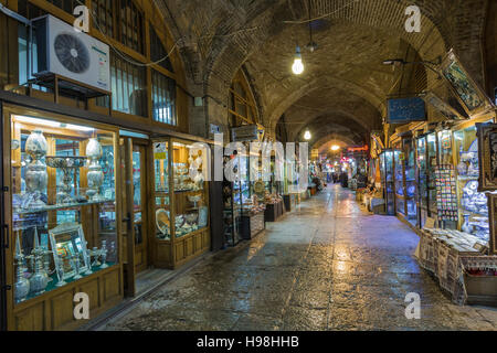 ISFAHAN, IRAN - OCTOBER 06, 2016: Traditional iranian market (Bazaar) Stock Photo