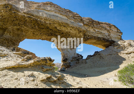 Huge natural rock arch at Lake Arco, Angola. Several of those kind of rock formations can be found in the area.