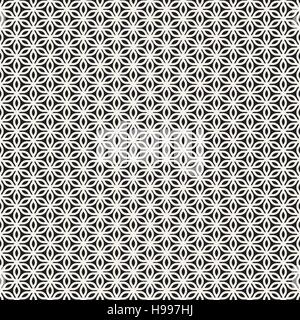 Vector Seamless Lines Petal Shapes Lattice Pattern Stock Vector