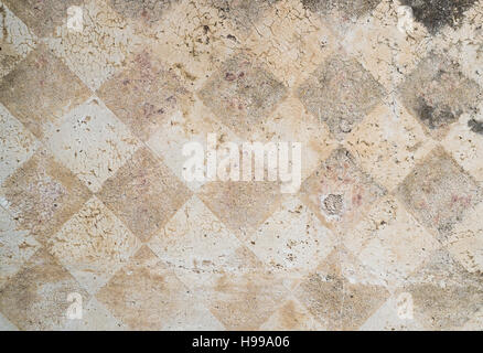 Distressed external wall diamonds decoration Stock Photo