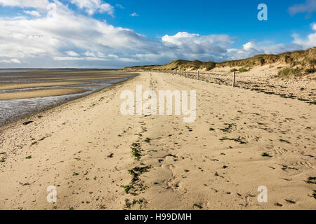 Beach on the North Sea coast on the island Amrum, Germany Stock Photo