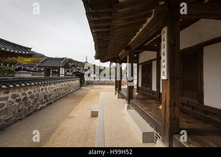 Korea Old House at Namsangol Hanok Village in Seoul South Korea. Stock Photo