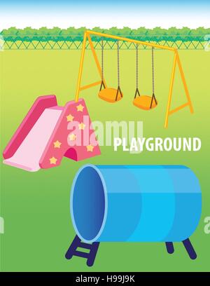 Vector illustration of Playground Stock Vector