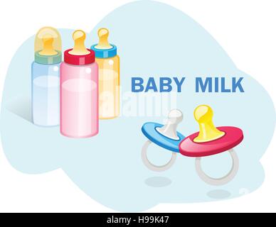 Vector illustration of Baby Milk Stock Vector