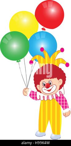 Vector illustration of Joker clown Stock Vector