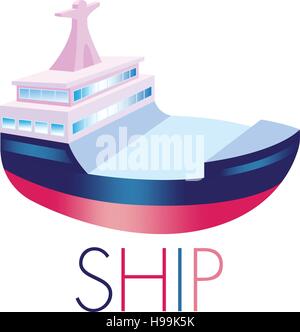 Vector illustration of  Ship Stock Vector