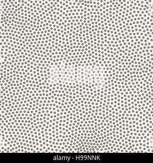 Vector Seamless Black and White Dots Jumble Pattern Stock Vector