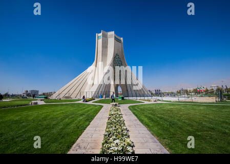 Azadi Tower, formerly known as the Shahyad Tower, located at Azadi Square in Tehran city, Iran Stock Photo