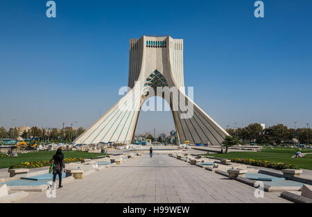 Azadi Tower, formerly known as the Shahyad Tower, located at Azadi Square in Tehran city, Iran Stock Photo