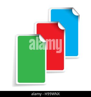 Vector blank rectangle labels Stock Vector