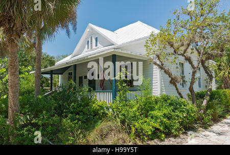 Florida, Sanibel Island, Sanibel Historical Museum & Village, Rutland House 1913 Stock Photo