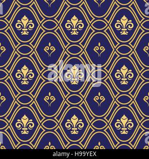 Seamless Vector Pattern With Royal Lily Stock Vector