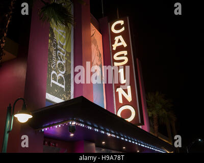 Santa Cruz Beach Casino and Boardwalk, California at night. Stock Photo