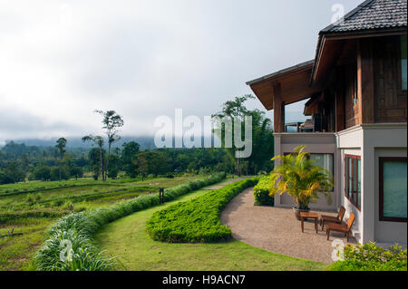 The Grounds At Thanyamundra Organic Resort In Khao Sok Thailand Stock the-grounds-at-thanyamundra-organic-resort-in-khao-sok-thailand-stock