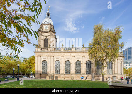 Autumn at St Philip's Cathedral, Colmore Row, Birmingham, England, UK Stock Photo
