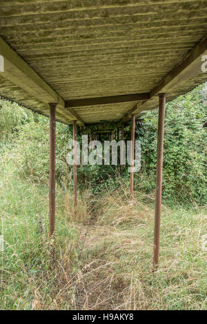 Abandoned buildings in the former RAF Upper Heyford, which was home to units from the Royal Air Force and the US Air Force. Stock Photo