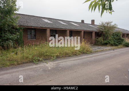 Abandoned buildings in the former RAF Upper Heyford, which was home to units from the Royal Air Force and the US Air Force. Stock Photo