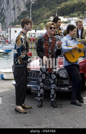 Dolce & Gabbana shoot their next advertising campaign in Capri  Featuring: Gabriel Kane, Cameron Dallas Where: Capri, Italy When: 20 Oct 2016 Credit: IPA/WENN.com  **Only available for publication in UK, USA, Germany, Austria, Switzerland** Stock Photo
