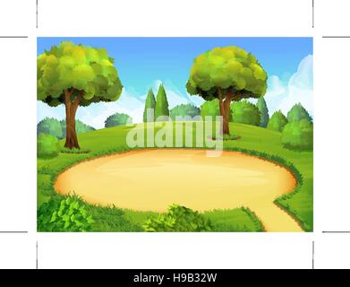 Park, playground, vector background Stock Vector
