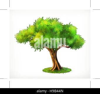 Green tree vector icon Stock Vector Image & Art - Alamy