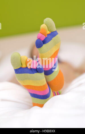 Woman wearing toe socks Stock Photo - Alamy