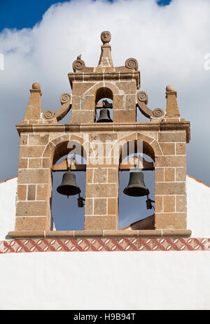 Church bell tower, Plaza de Espana, Adeje, Tenerife, Spain Stock Photo