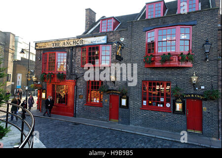 The Anchor pub on the South Bank, London, England, Great Britain, Europe Stock Photo