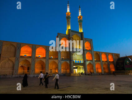 The three-storey takieh part of the amir chakhmaq complex, Yazd province, Yazd, Iran Stock Photo