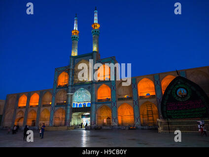 The three-storey takieh part of the amir chakhmaq complex, Yazd province, Yazd, Iran Stock Photo