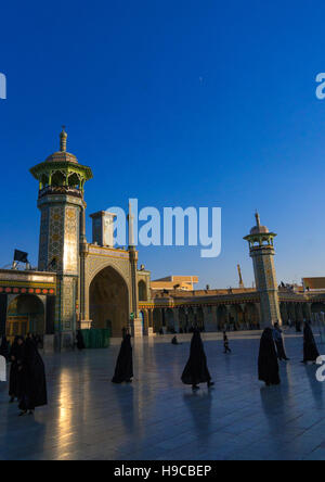 Pilgrims in fatima al-masumeh shrine, Central county, Qom, Iran Stock Photo