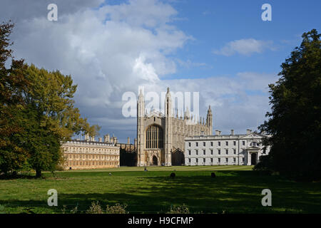 Lovely light on King's College, Cambridge, England. Stock Photo