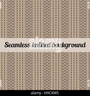 Knitted wool vector background imitating ribbing fabric. Abstract seamless pattern. Stock Vector