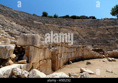 Remains of the Amphitheatre, Ancient Lycian City of Patara, near Kalkan, Lycian Coast, near Kas, Turkey, Asia. Stock Photo