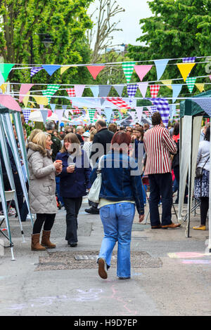 A street party marking the Queen's diamond jubilee in 2012, North London, UK Stock Photo