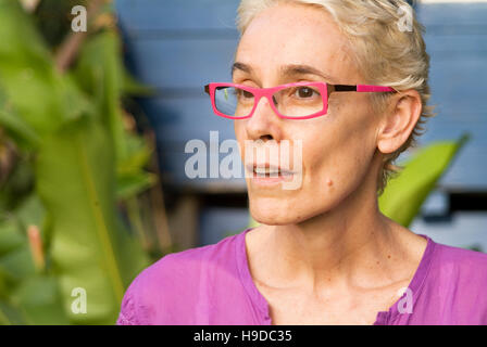 Australian hotelier Narelle McMurtrie at her Langkawi resort Bon Ton, Malaysia. Stock Photo