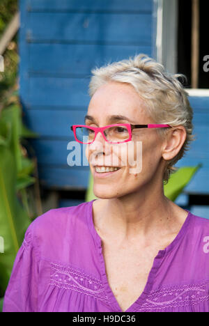 Australian hotelier Narelle McMurtrie at her Langkawi resort Bon Ton, Malaysia. Stock Photo