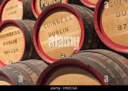 Guinness Storehouse Beer barrels Dublin Ireland Stock Photo