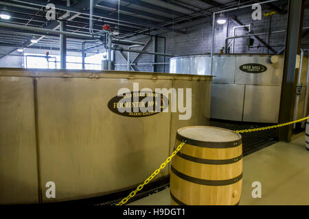 Lawrenceburg, KY, USA - October 19, 2016 :  Wild Turkey fermentation vats. Stock Photo