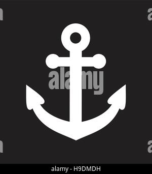 Anchor vector black icon on white background Stock Vector Image & Art ...